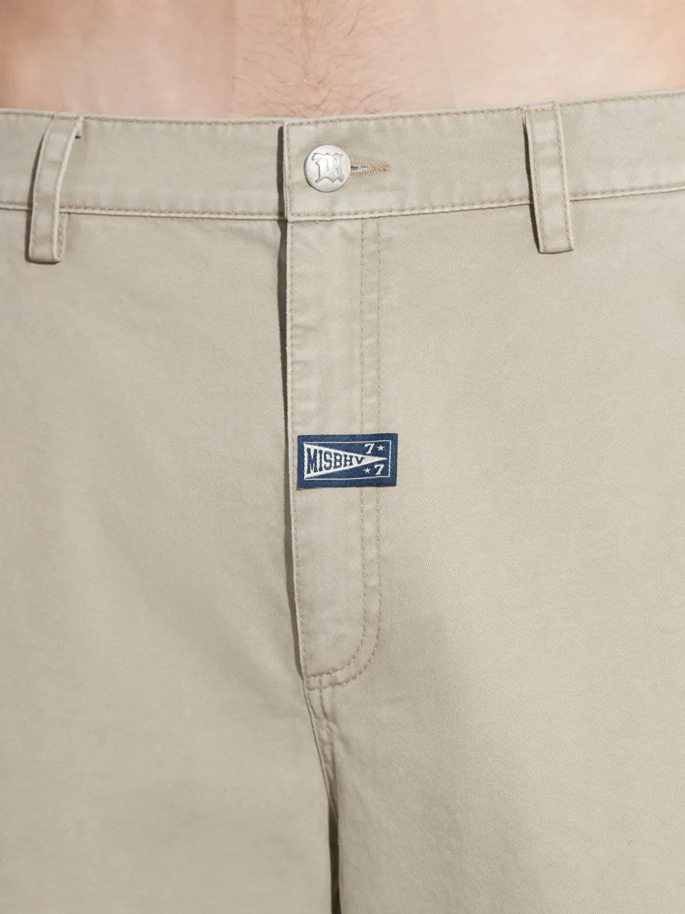 MISBHV Broek met riemlussen Beige