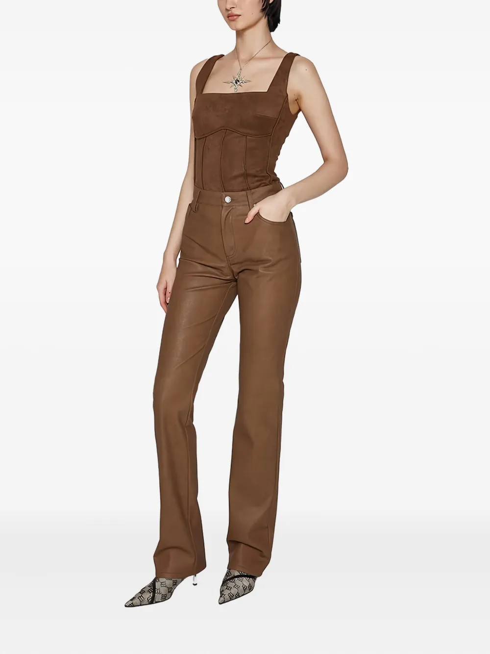 MISBHV logo-button trousers | Straight Trousers | Image 2