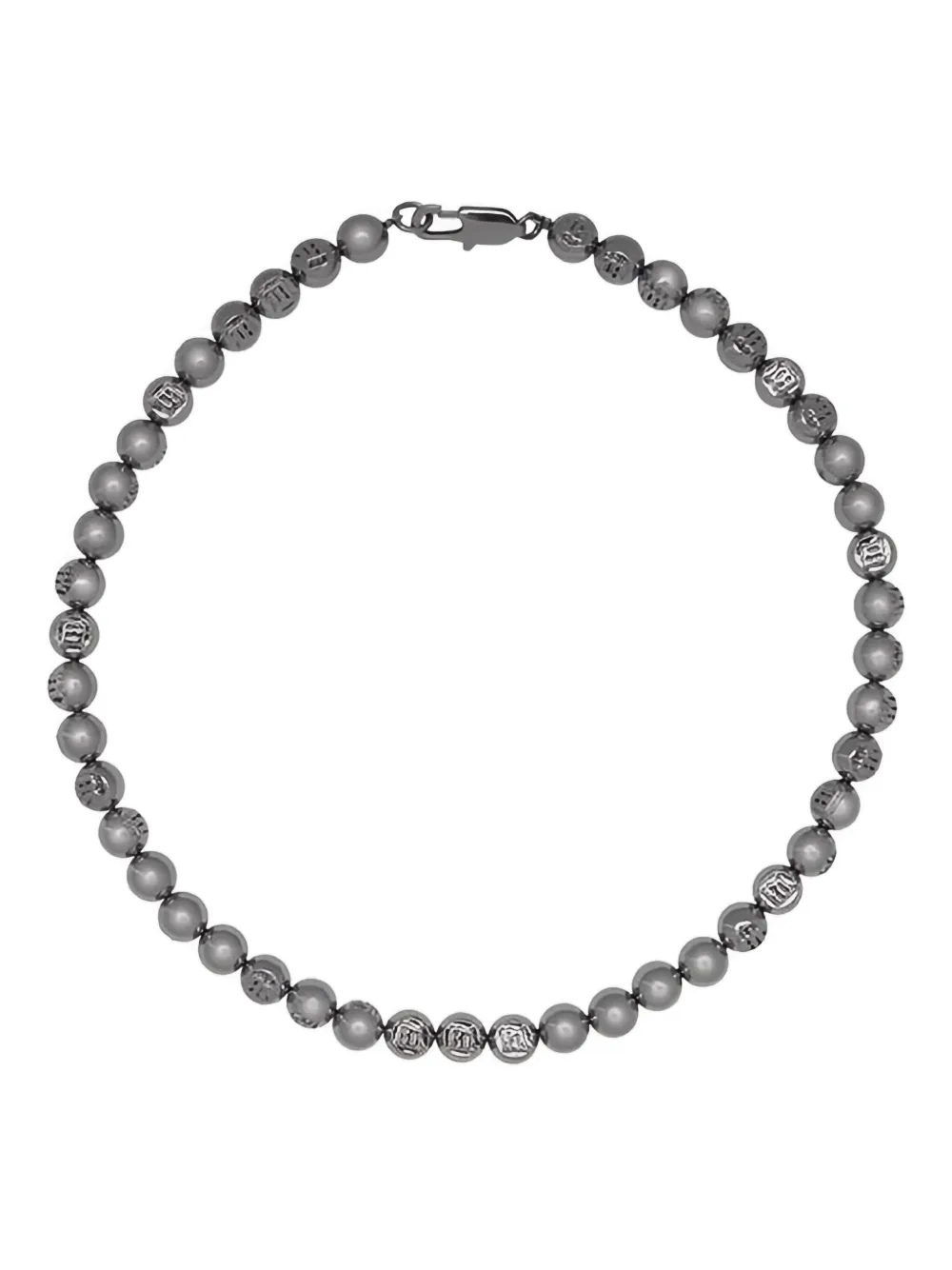 Misbhv Embossed Ball Logo Chain Necklace In Black