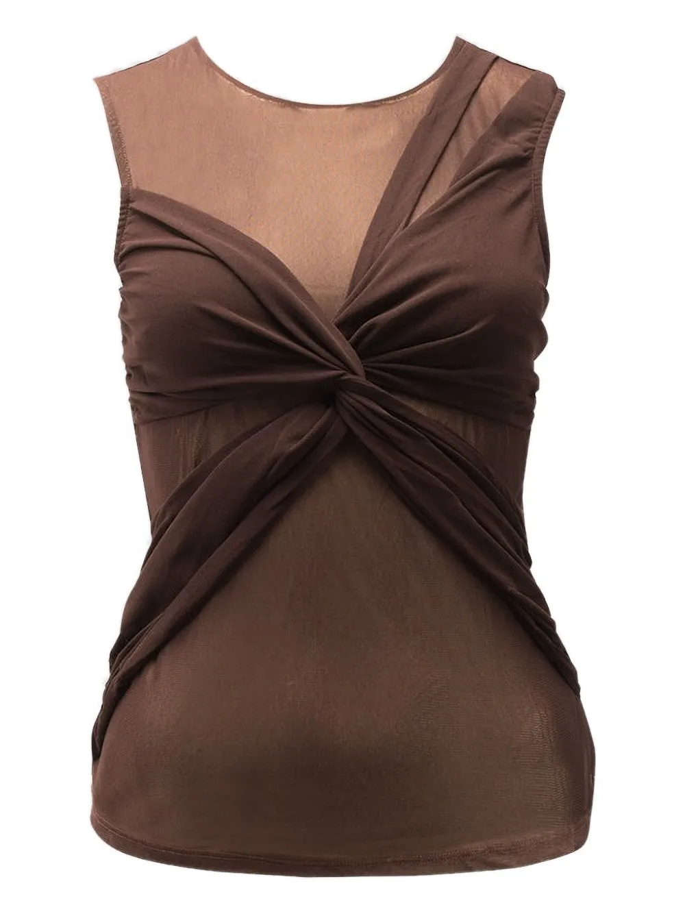 MISBHV tied sleeveless top | Brown | Image 1