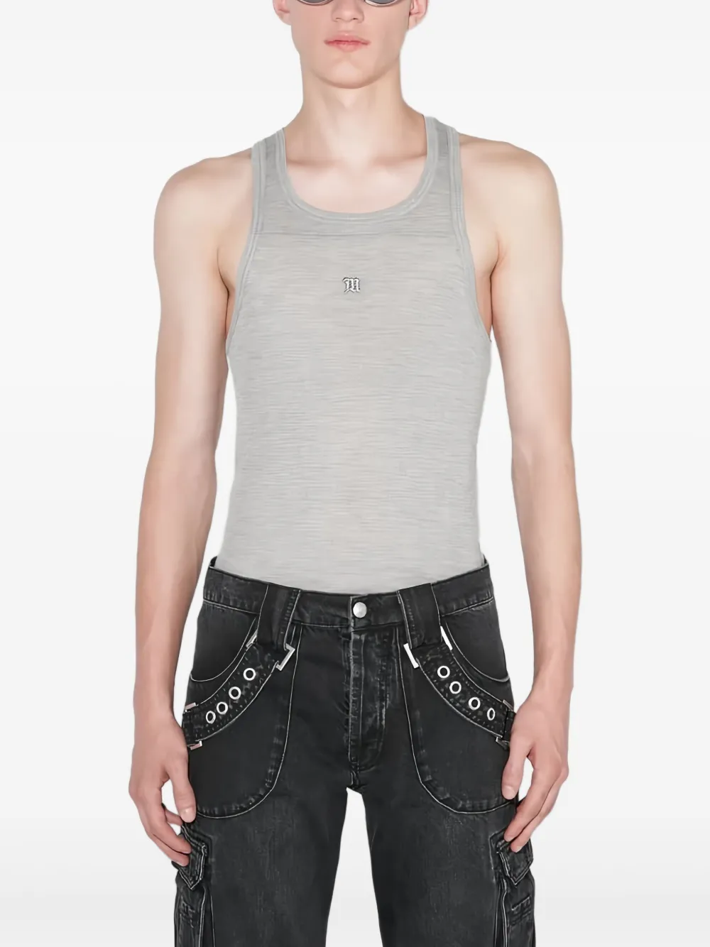 MISBHV Tanktop met geborduurd logo - Grijs