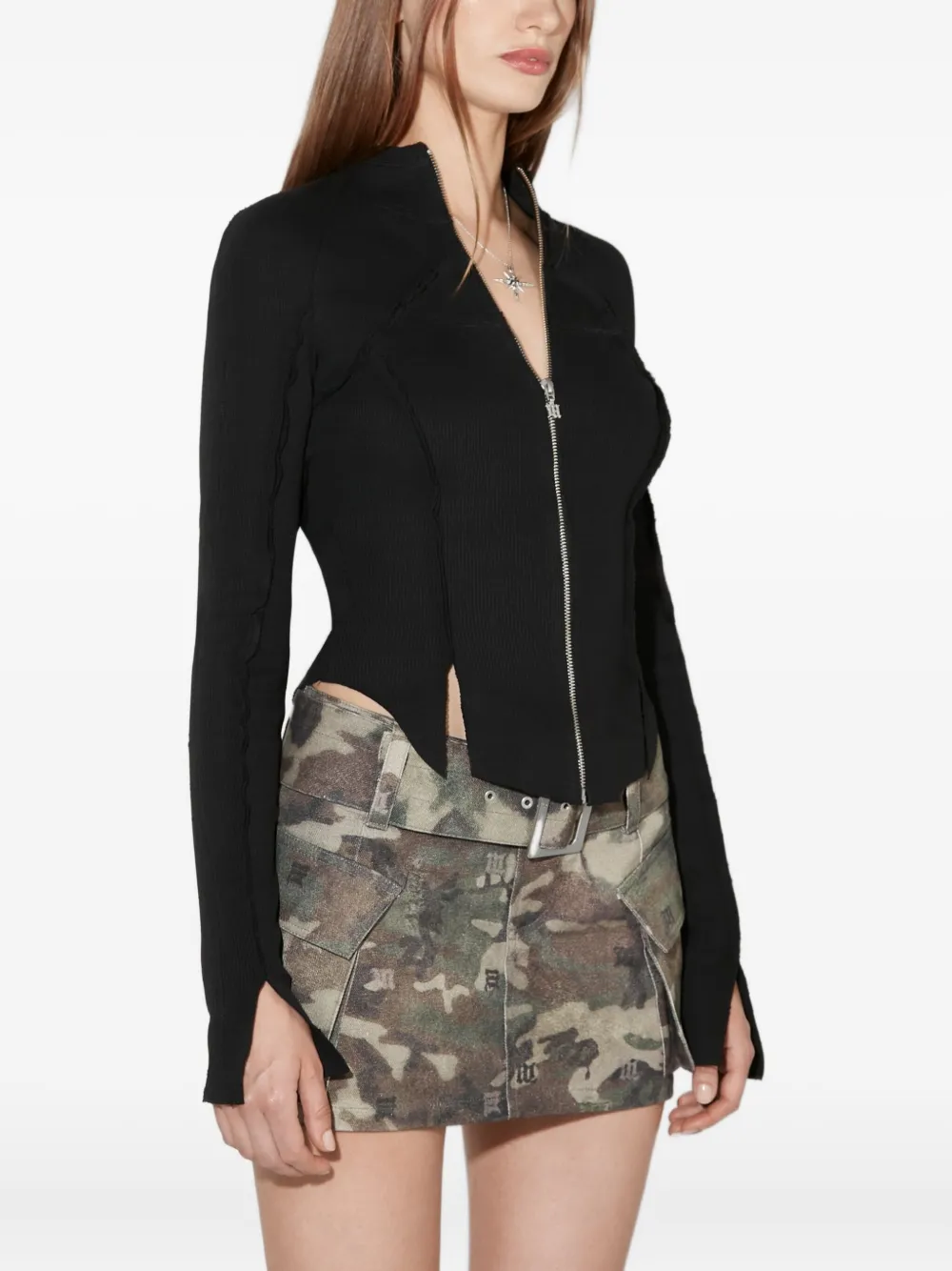 MISBHV cardigan zippé à design nervuré | Cardigans | Image 2