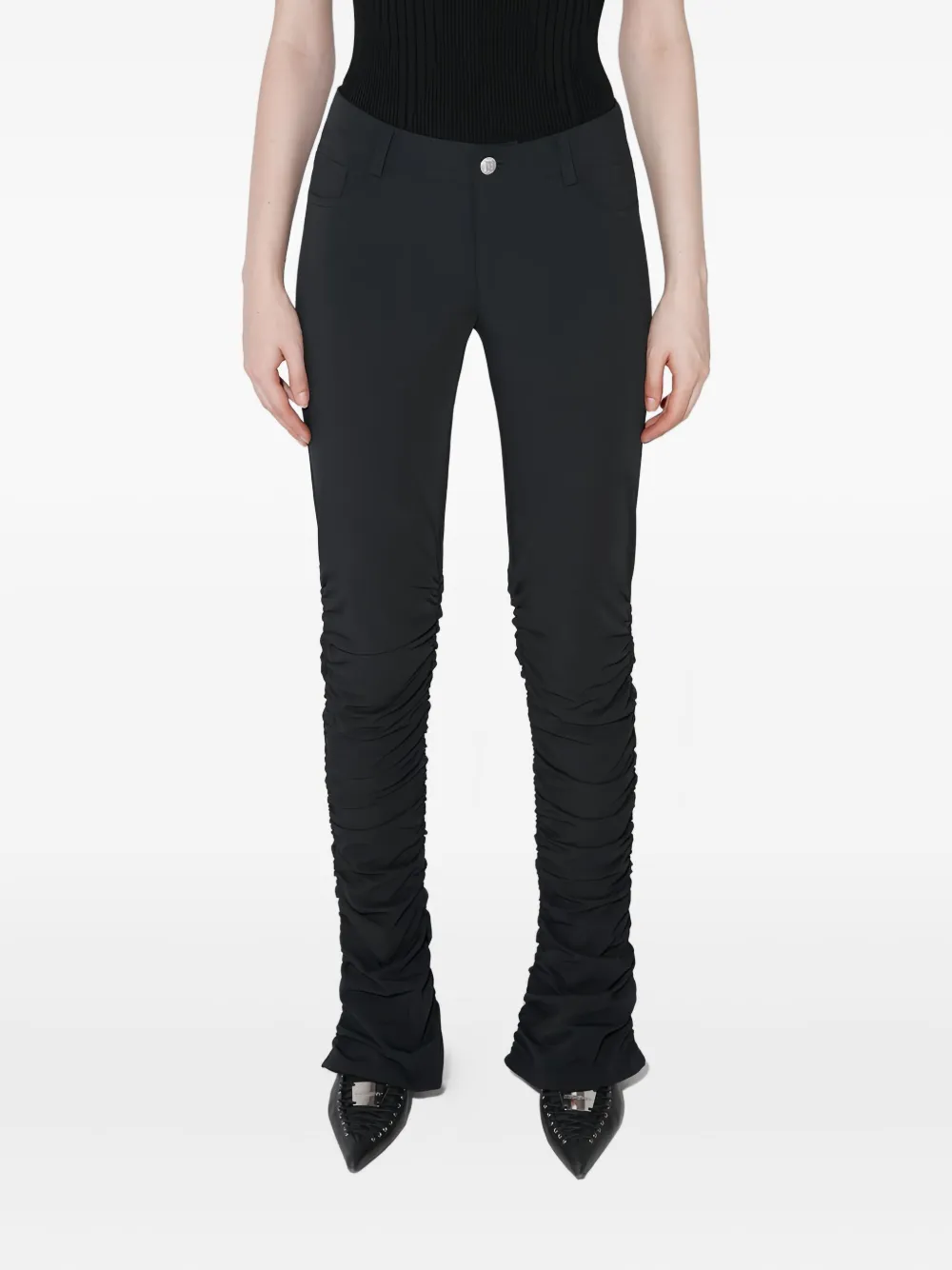 MISBHV pantalon Lara à fronces | noir | Image 1