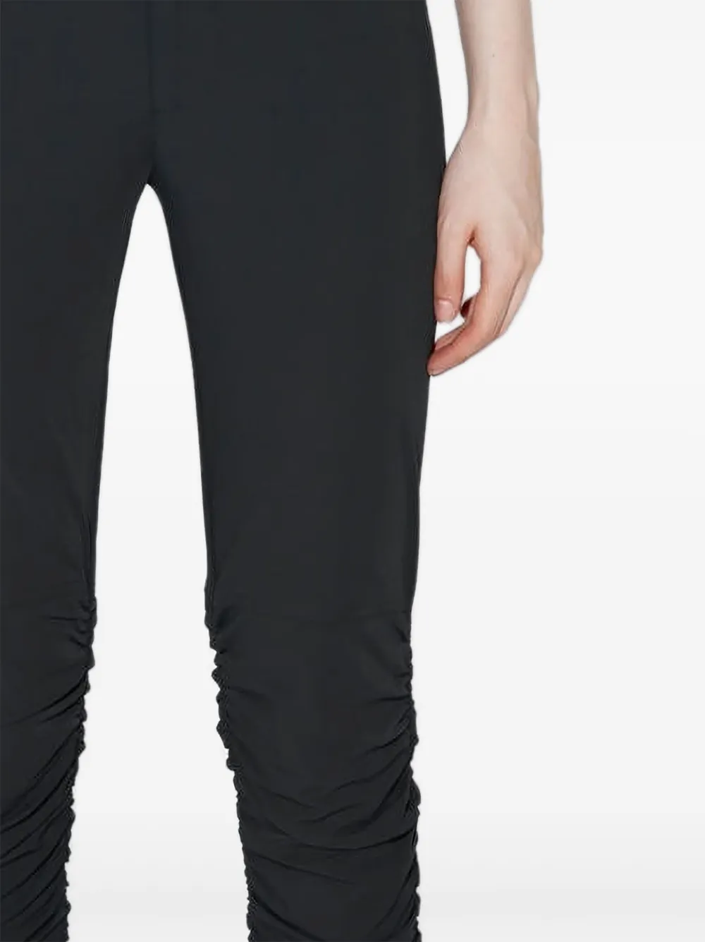 Misbhv Lara Ruched-detail Trousers In Black