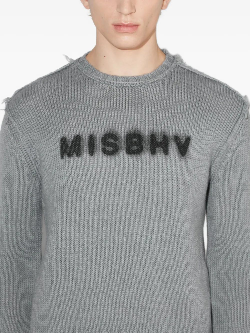 MISBHV Trui met franje en logo Grijs