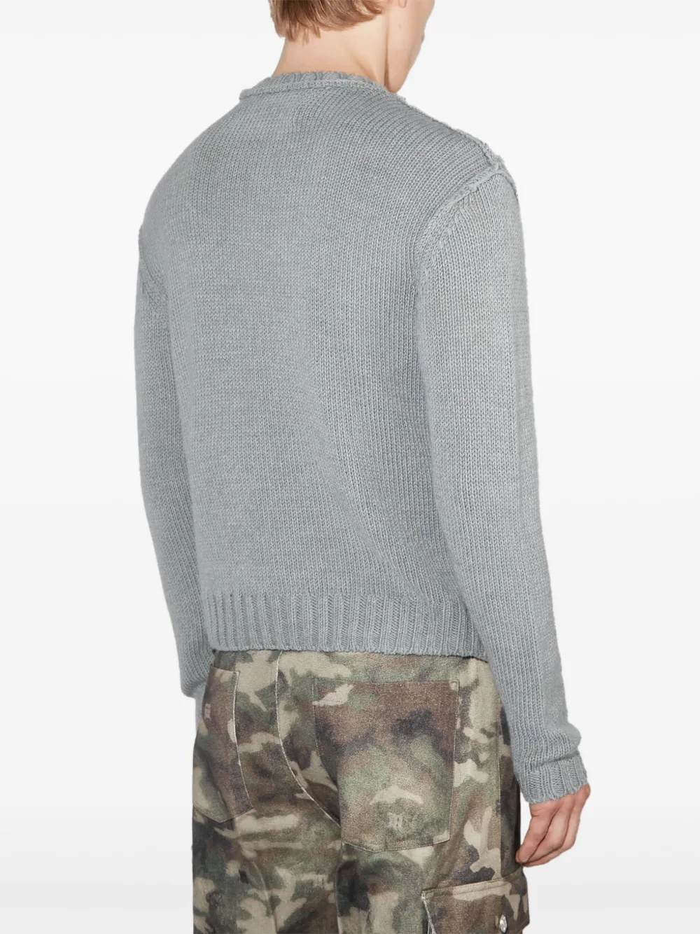 MISBHV Trui met franje en logo Grijs