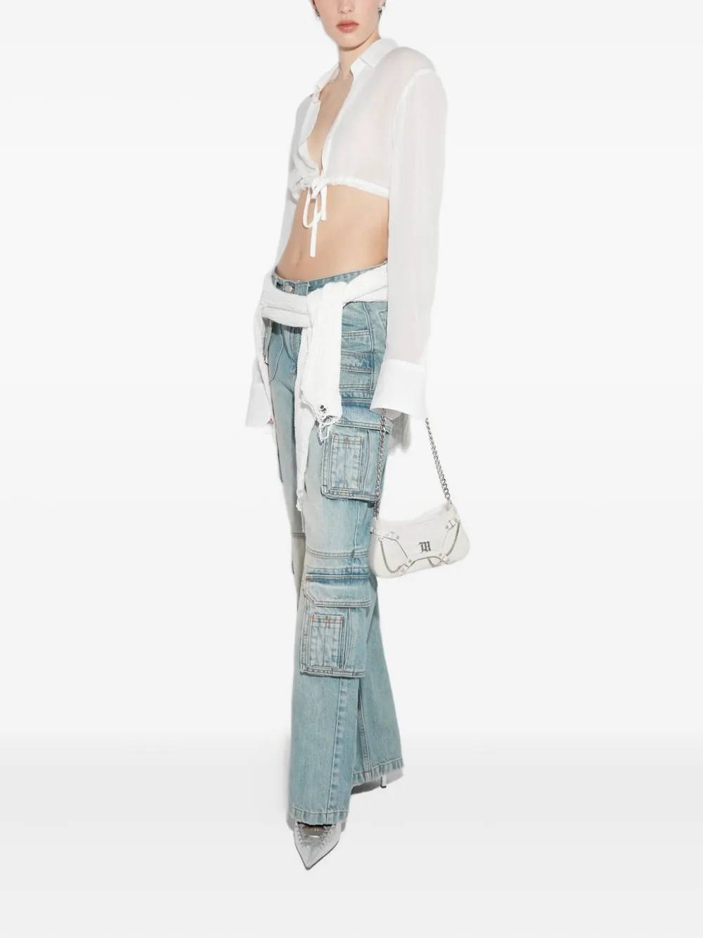 MISBHV Resort blouse met strikken - Wit