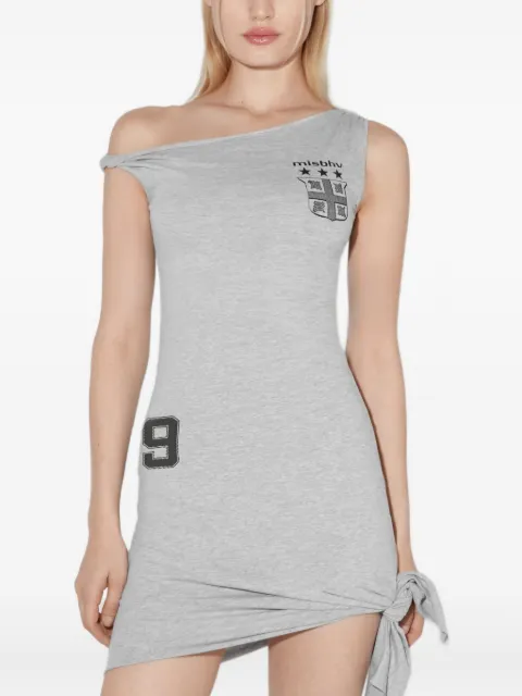 MISBHV knot-graphic football mini dress