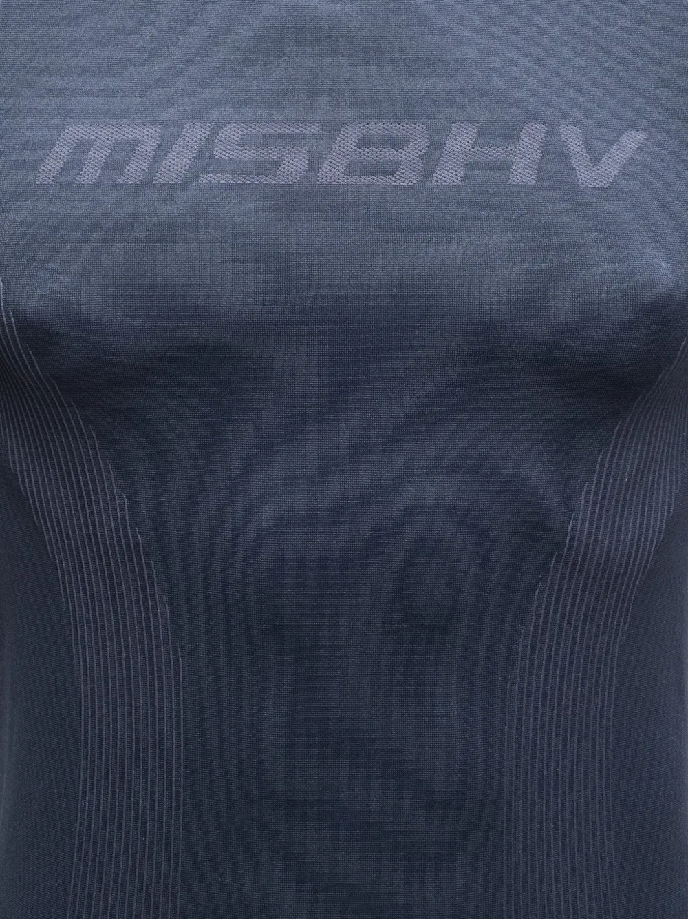 MISBHV Gestreept sport T-shirt met jacquard Blauw