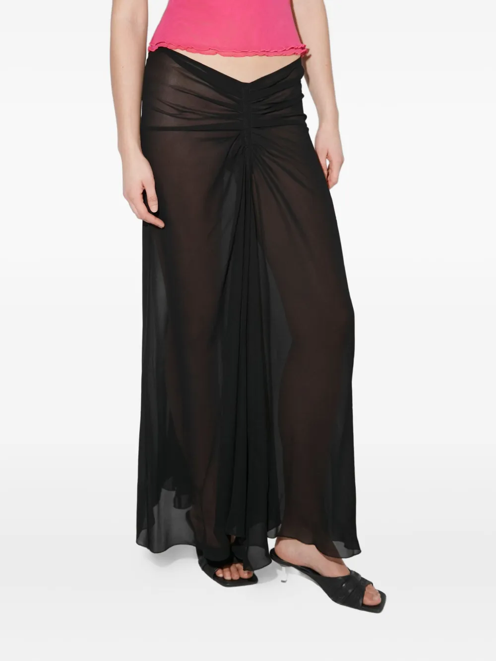 MISBHV ruching chiffon maxi skirt | Asymmetric & Draped Skirts | Image 2