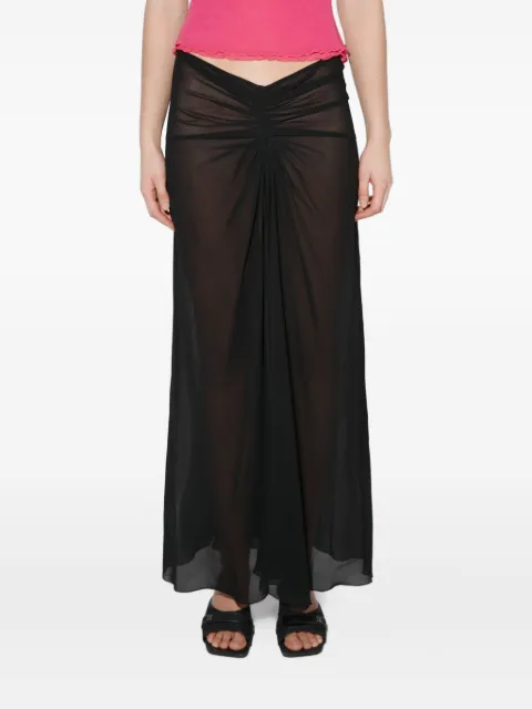 MISBHV ruching chiffon maxi skirt