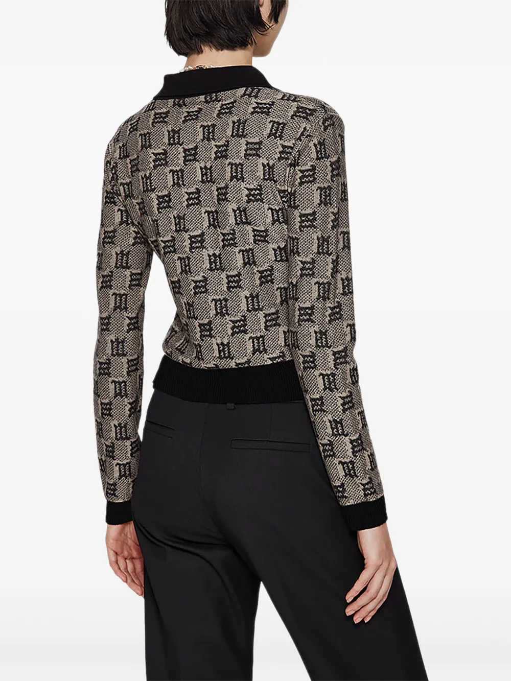 MISBHV Vest met monogram-print Zwart