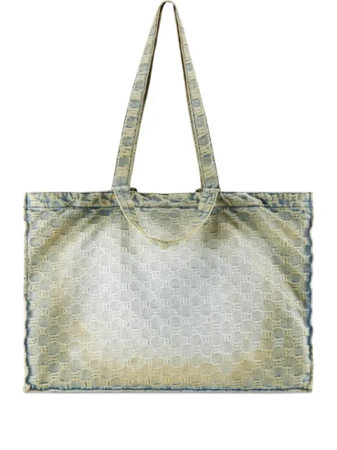 MISBHV monogram-pattern denim tote bag