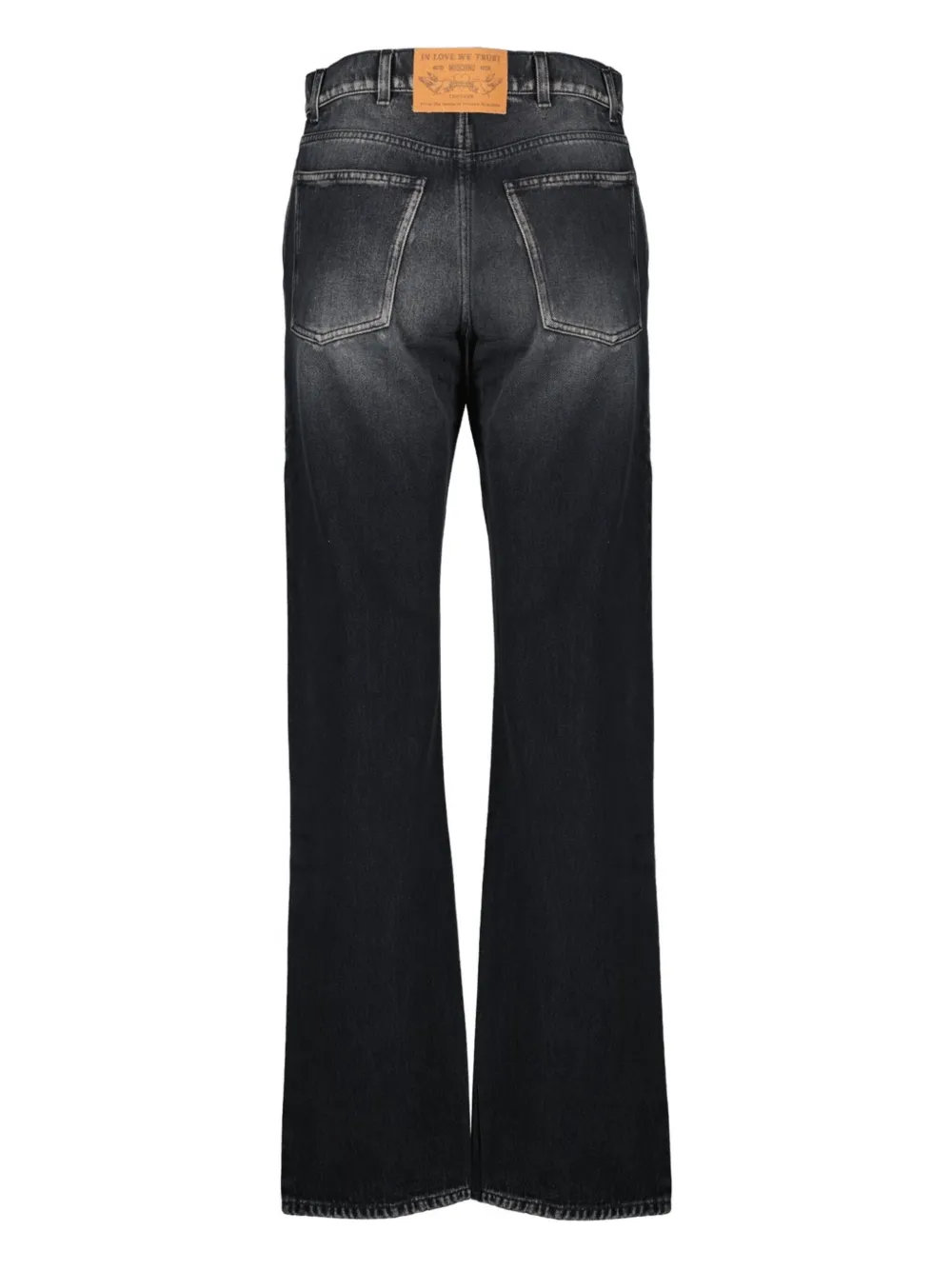 Moschino Jeans met vijf zakken en vervaagd effect - Zwart
