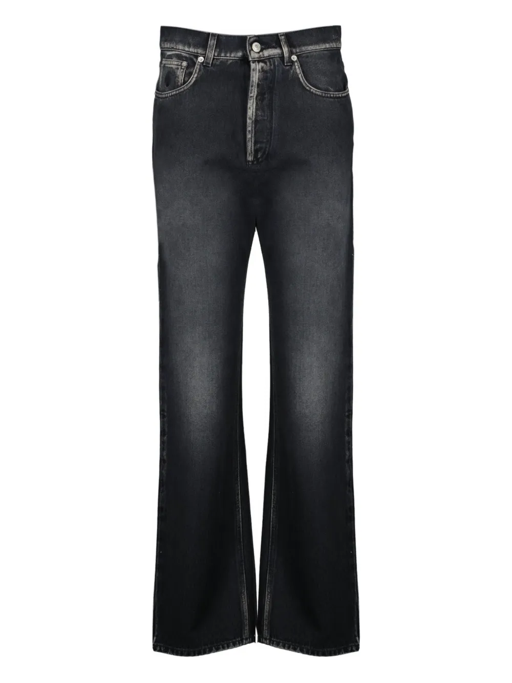 Moschino faded five-pockets jeans | Black | Image 1