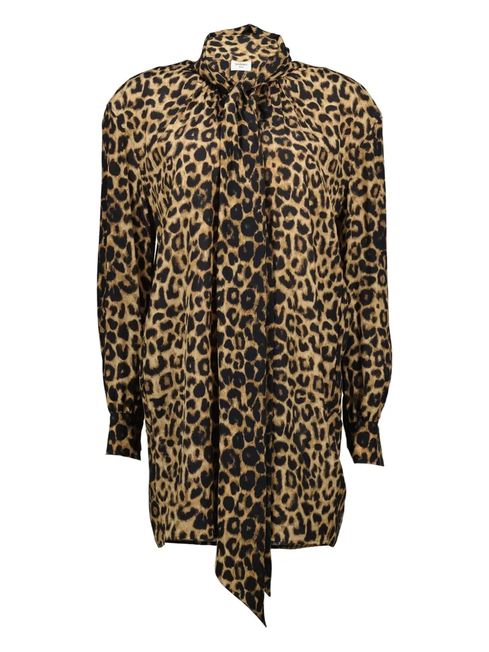 Saint Laurent vestido con estampado de leopardo | marrón | Image 1