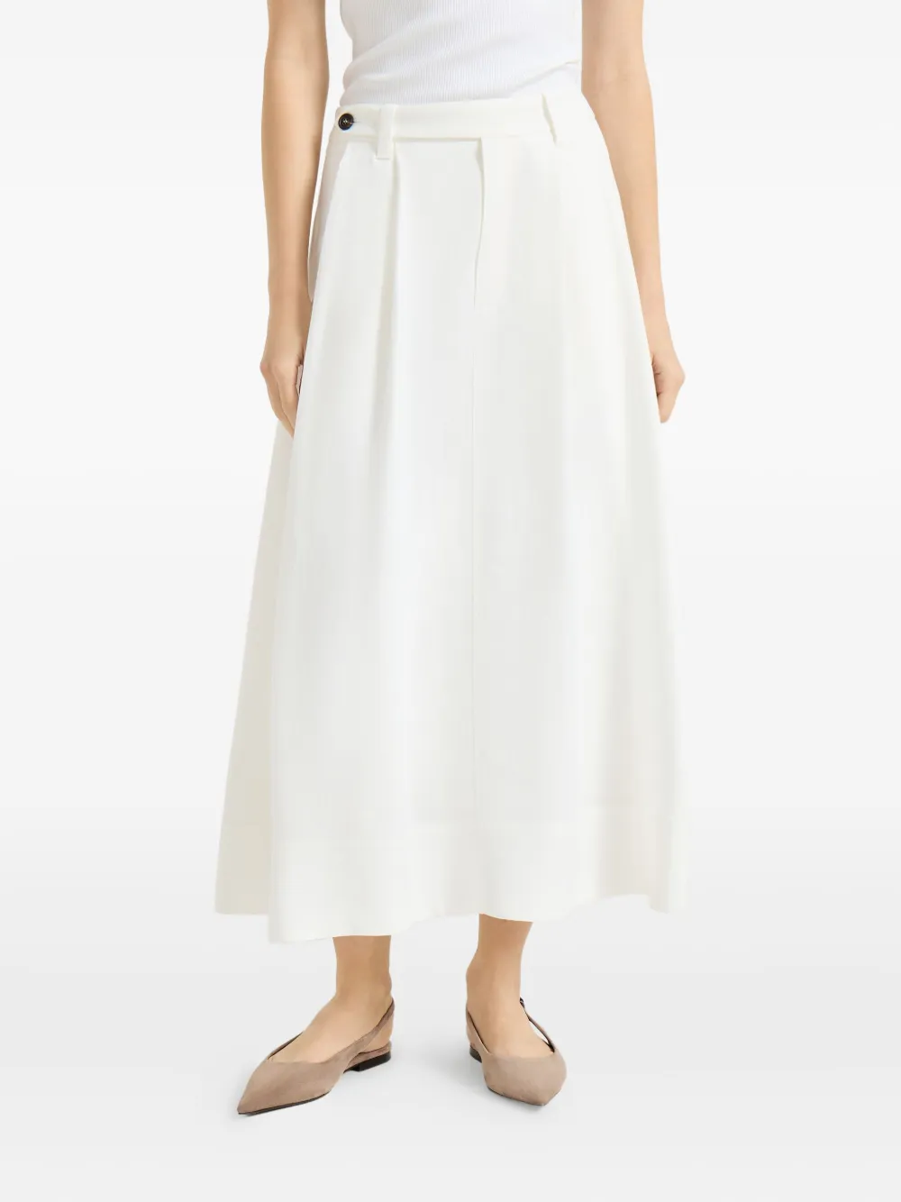 Brunello Cucinelli Midi-rok met Monili-detail Wit