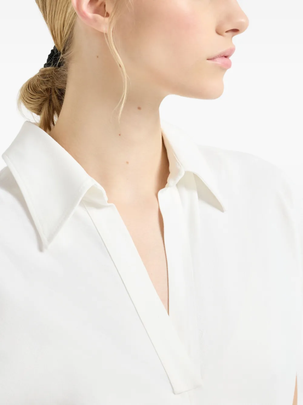 Brunello Cucinelli Maxi-jurk met monili detail Wit