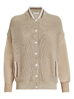 Cardigan Brunello Cucinelli In Lana Vergine Texture Uncinetto &ndash; Taglia M Nuovo Con Etichette