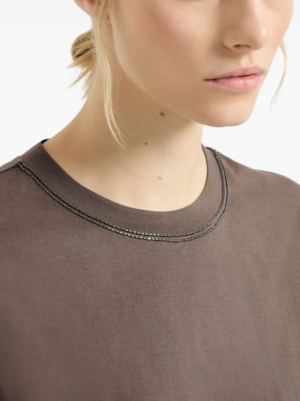 Brunello Cucinelli Katoenen T-shirt Bruin