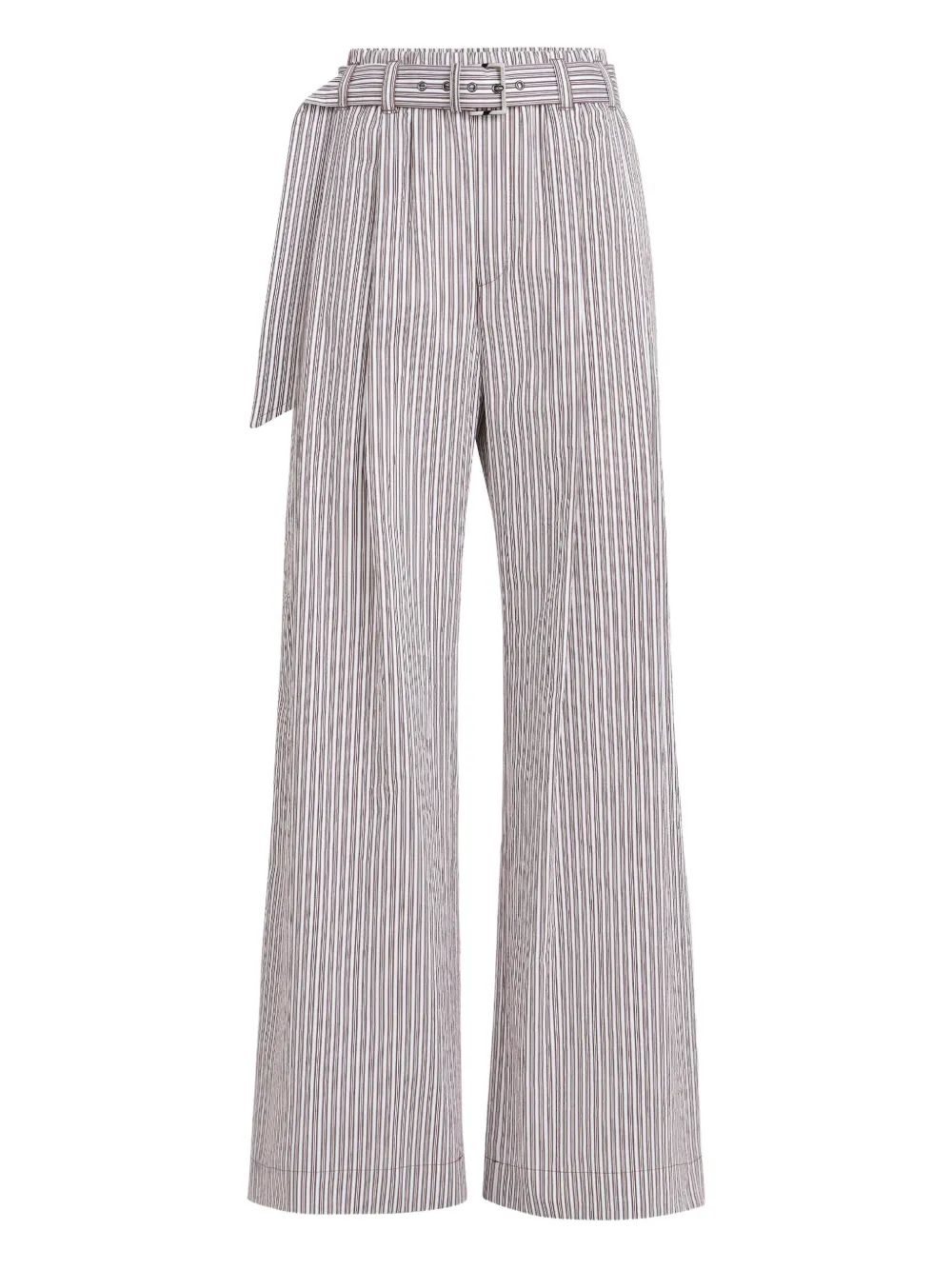 Brunello Cucinelli striped belted trousers | White | Image 1