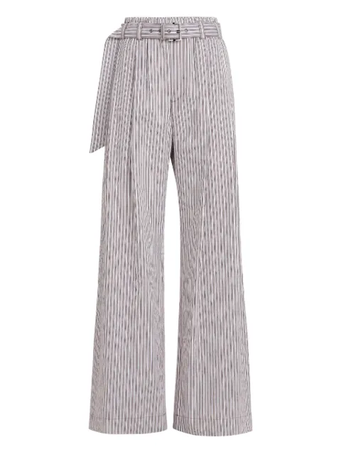 Brunello Cucinelli striped belted trousers