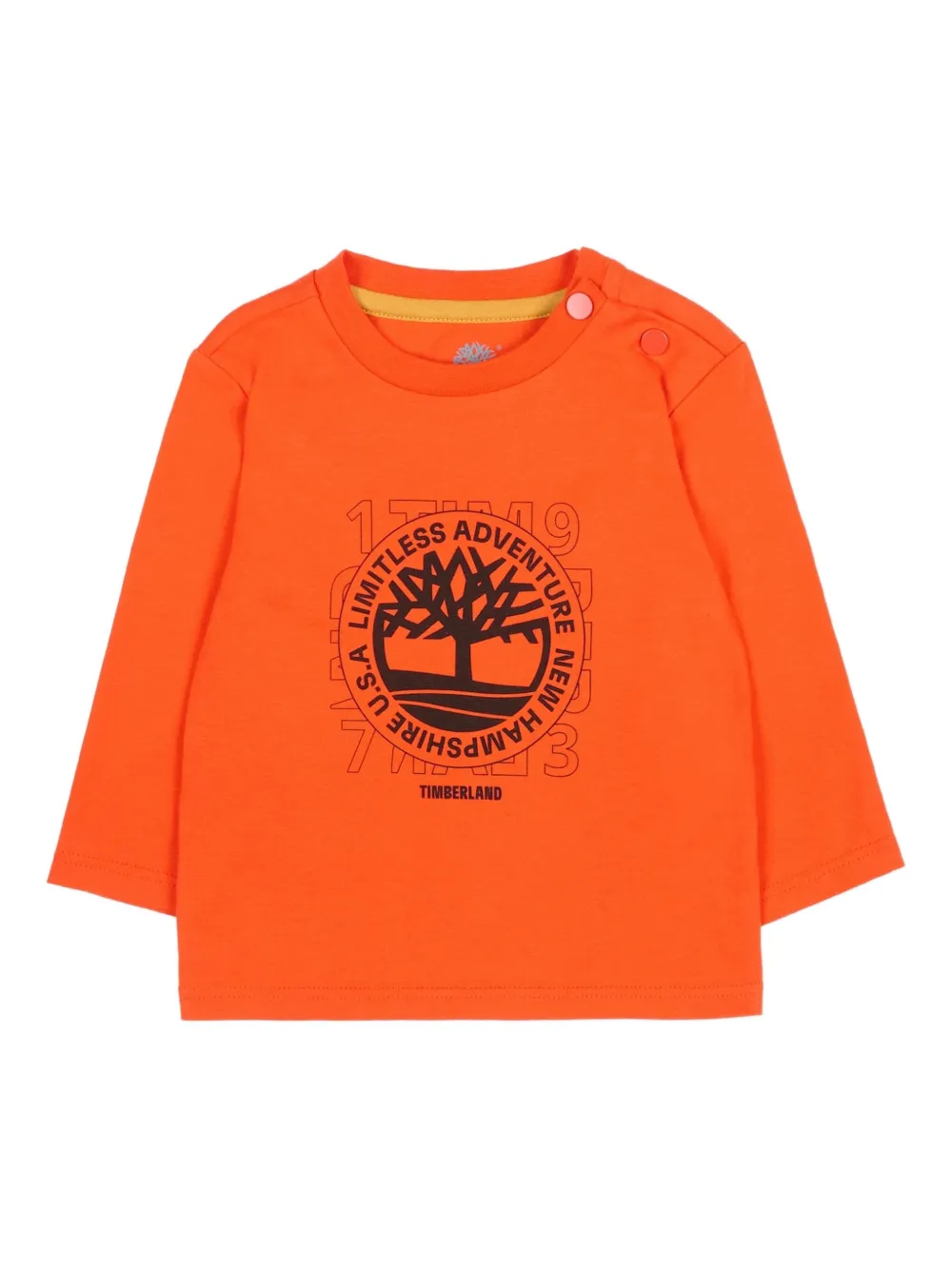 Timberland Long-sleeve Graphic T-shirt In Orange