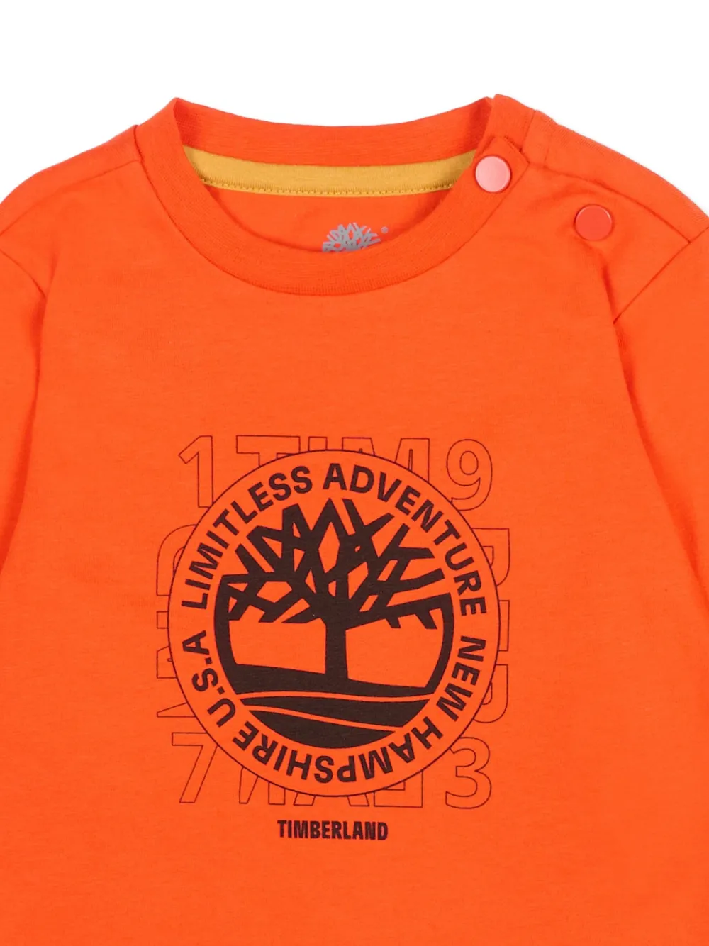 Timberland Long-sleeve Graphic T-shirt In Orange