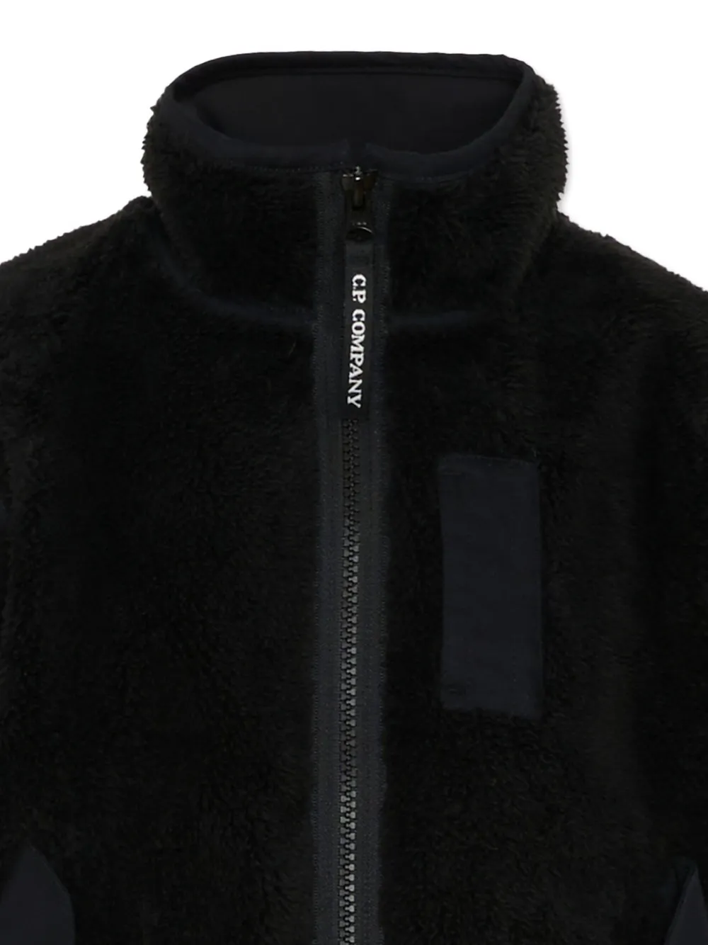 C.p. Company Zip-front Lens-detail Jacket In Black