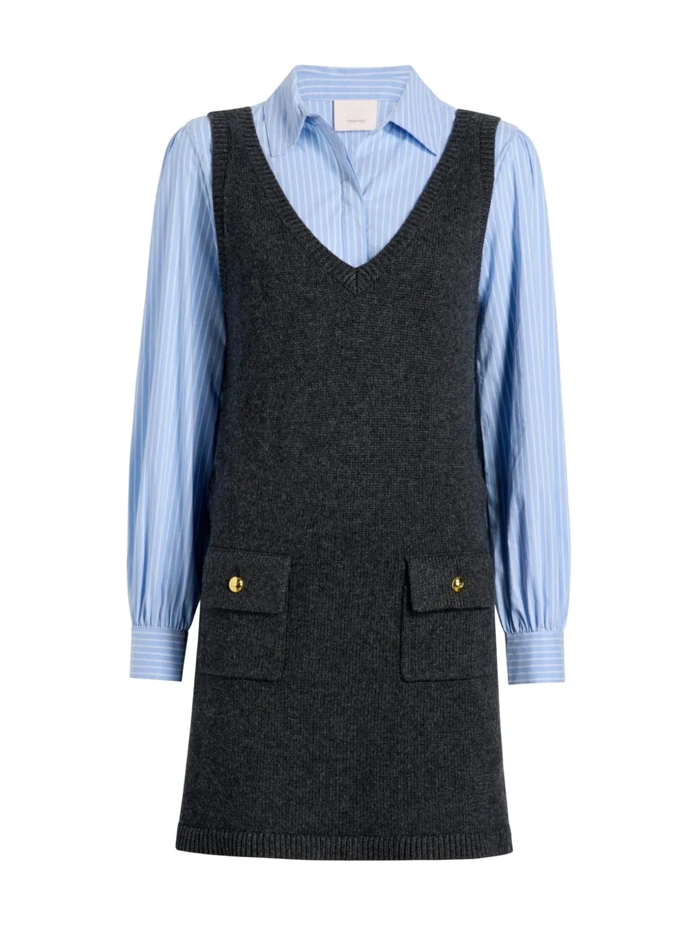 Cinq A Sept Vivianne pocket-detail mini dress - Grijs