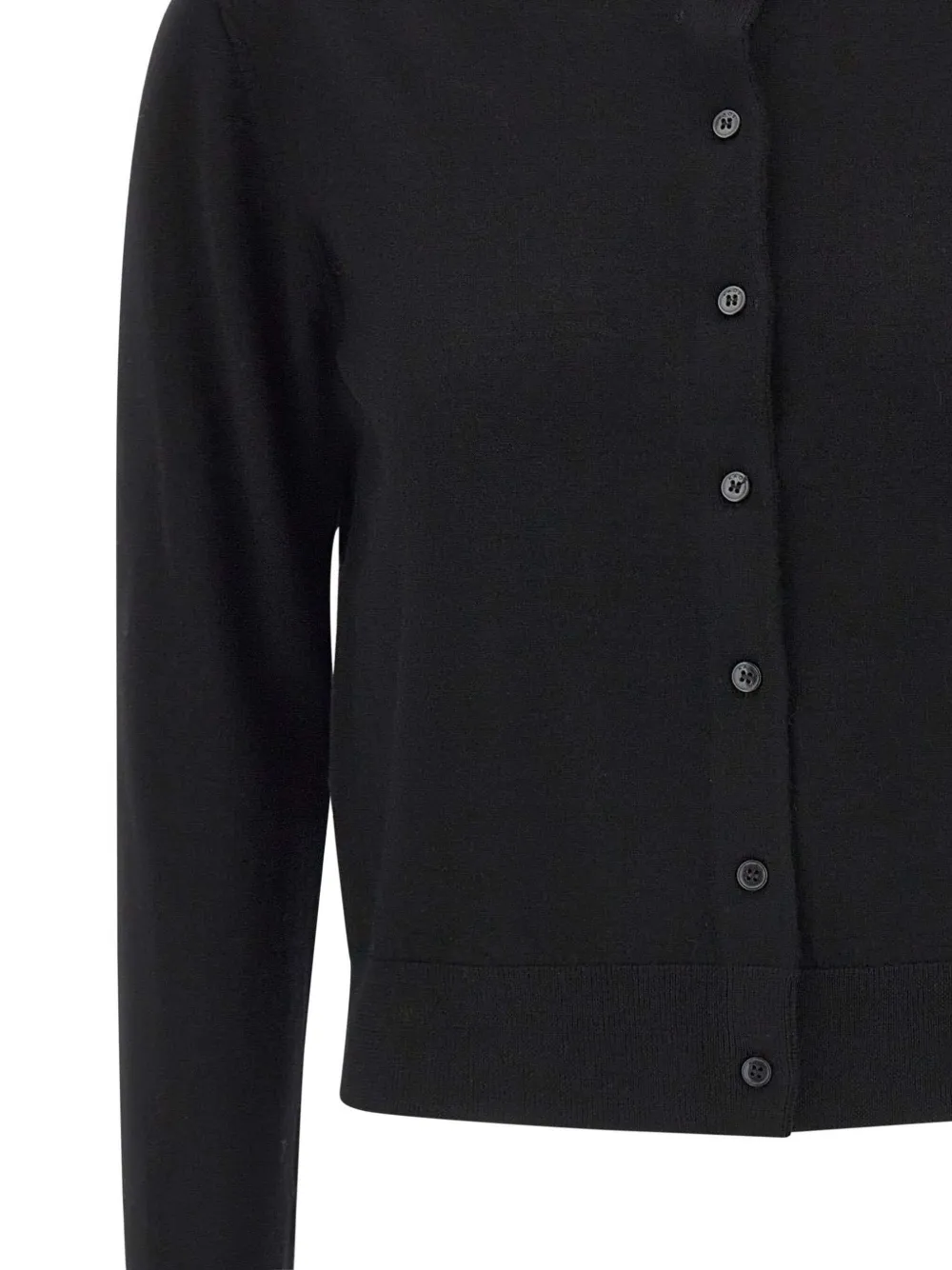 Kaos Button Crew-neck Cardigan In Black