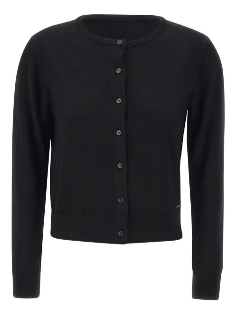 kaos button crew-neck cardigan