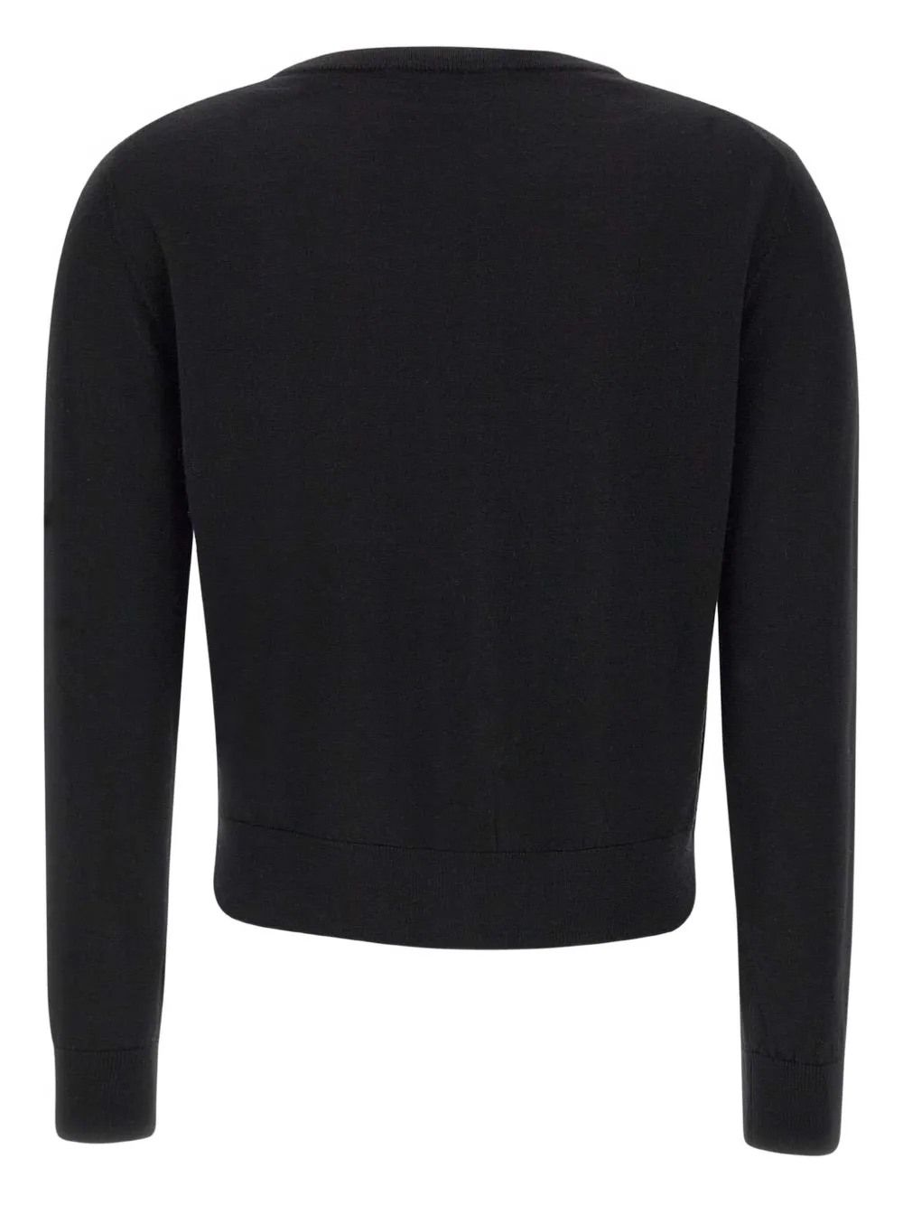 Kaos Button Crew-neck Cardigan In Black