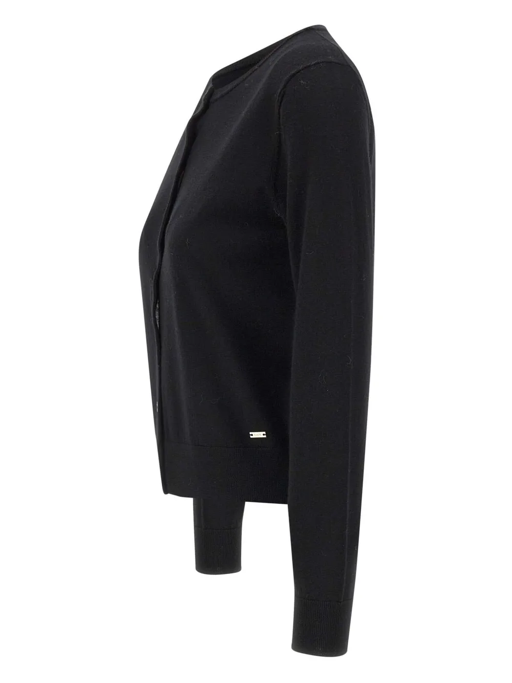 Kaos Button Crew-neck Cardigan In Black