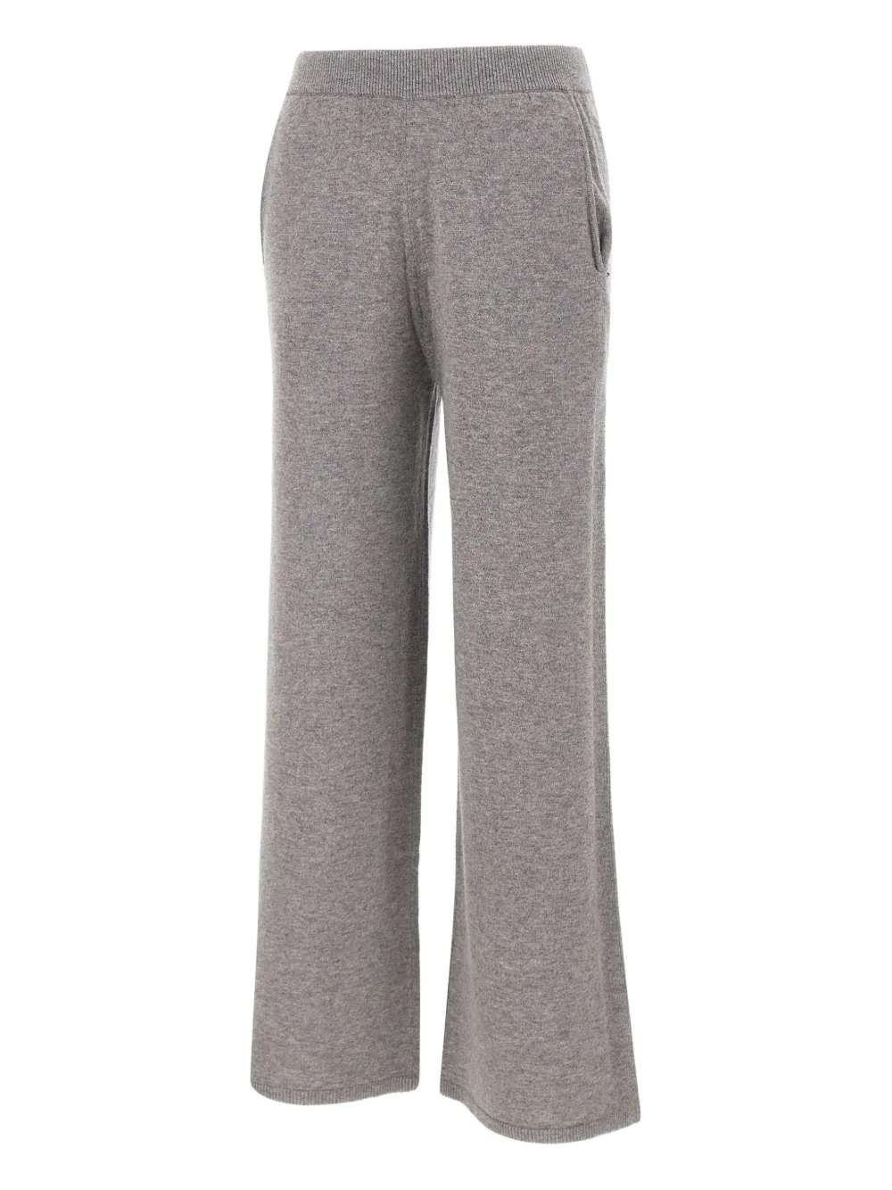 Kaos Soft Knit Gray Trousers With Straight Leg Design In Gray