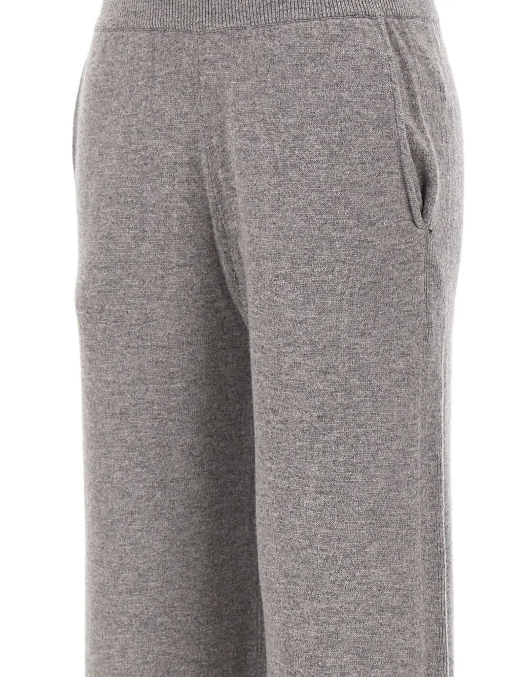 Kaos Soft Knit Gray Trousers With Straight Leg Design In Gray