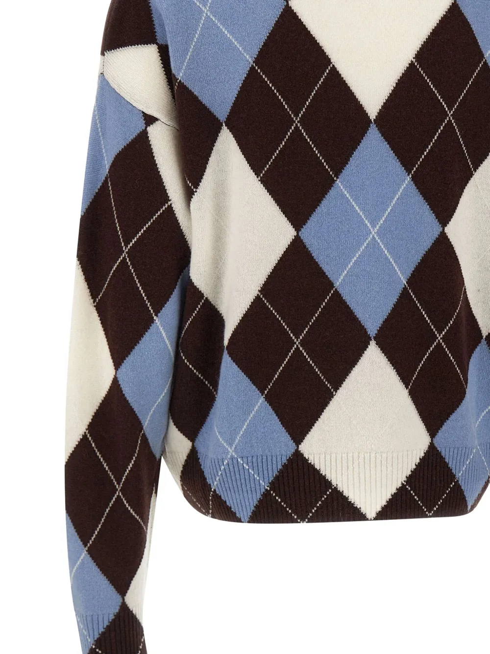 Kaos Diamond-pattern Round-neck Sweater In Multi