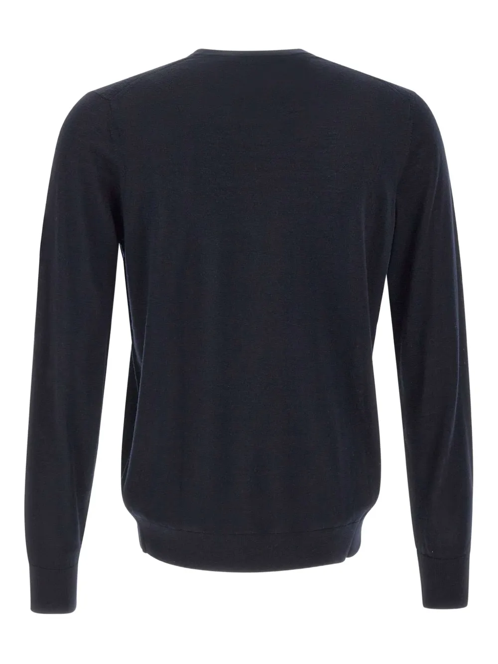 DIKTAT Geribbelde trui met ronde hals - Blauw