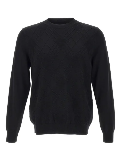DIKTAT diamond-weave crew-neck sweater