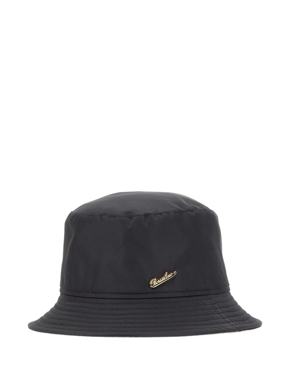 Borsalino Morgan Rain vissershoed met logoplakkaat Zwart