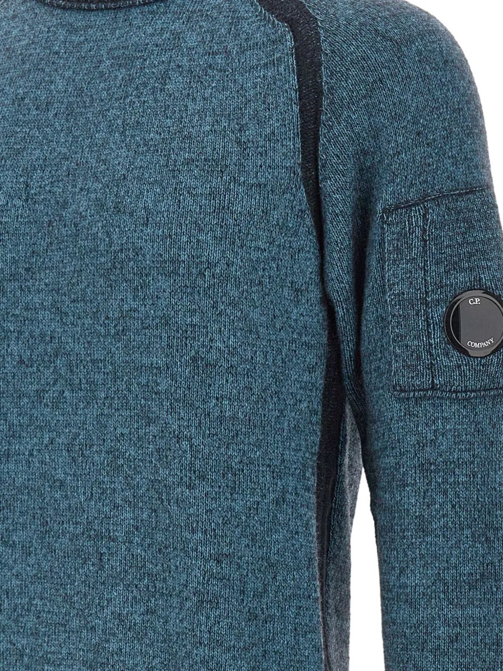 C.P. Company Trui met ronde hals en Lens-applicatie Blauw