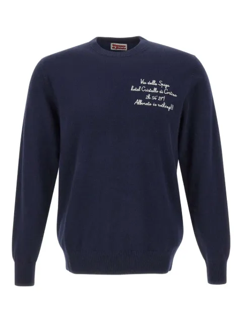 MC2 Saint Barth Heron logo-embroidery crew-neck sweater