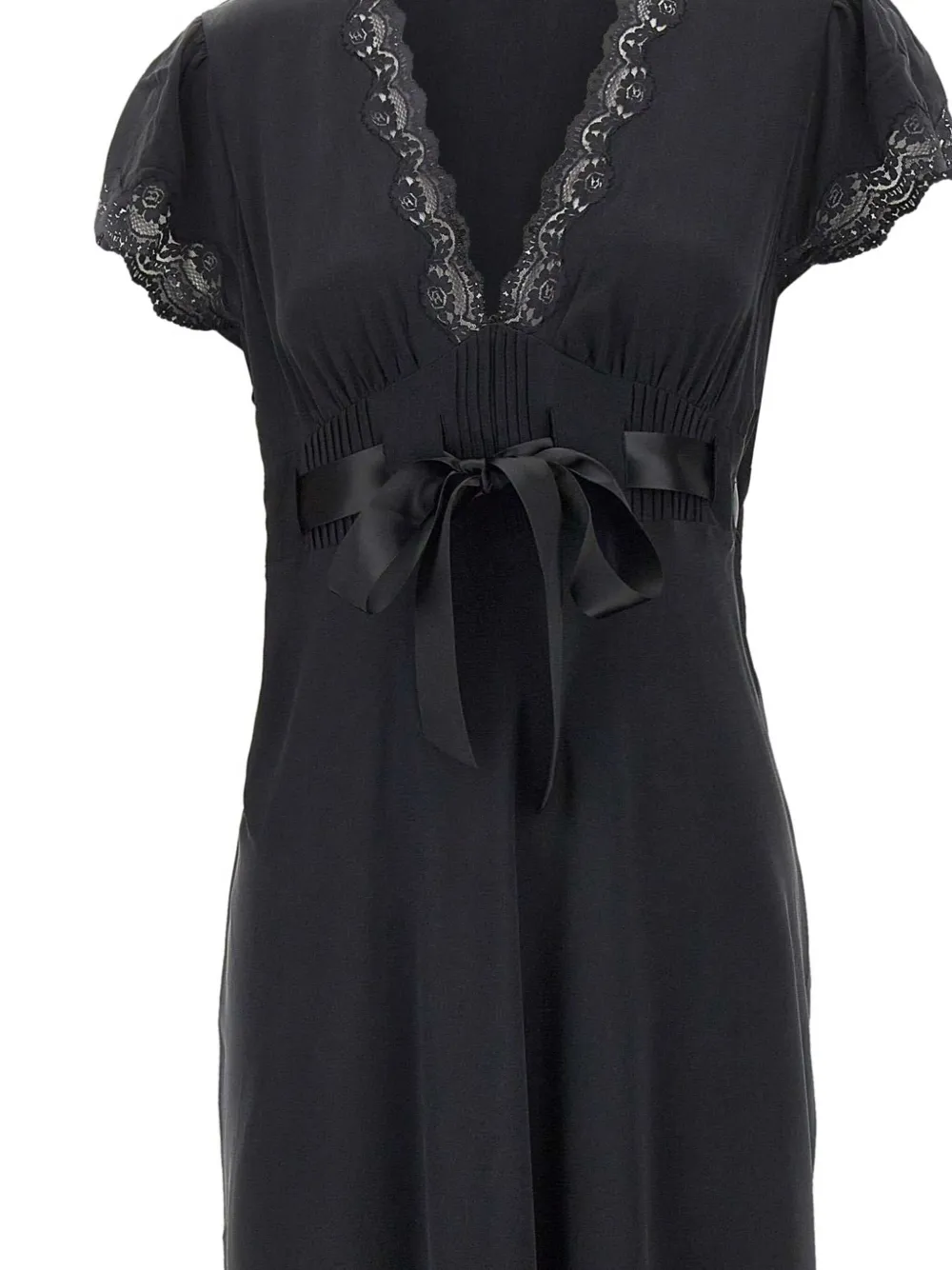 Rixo Marlice jurk met afwerking van kant Zwart