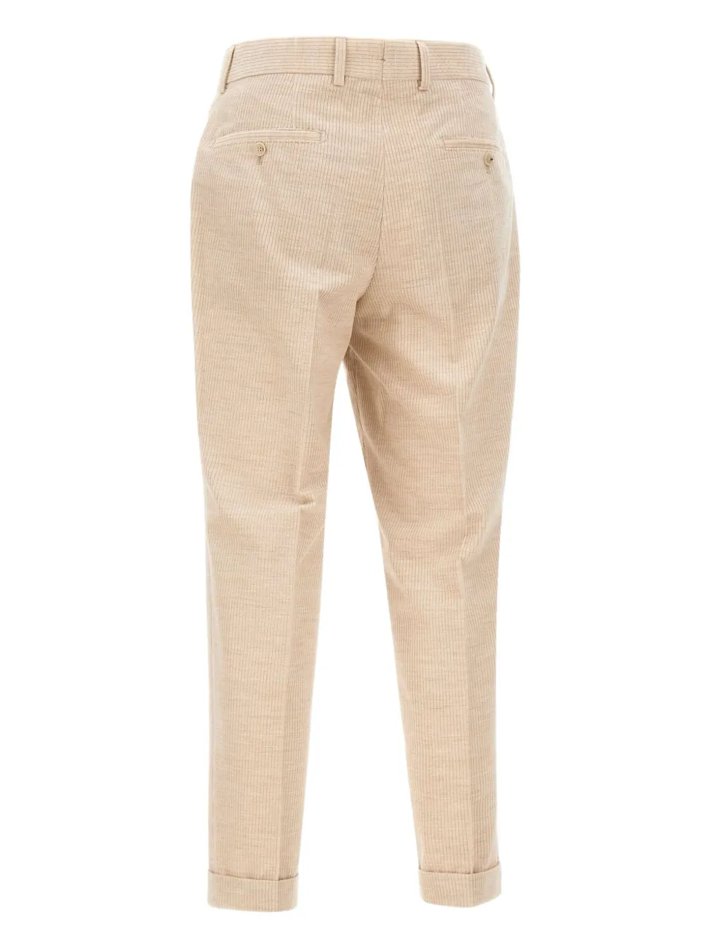 Hugo Boss Pleated Corduroy Trousers In Neutral