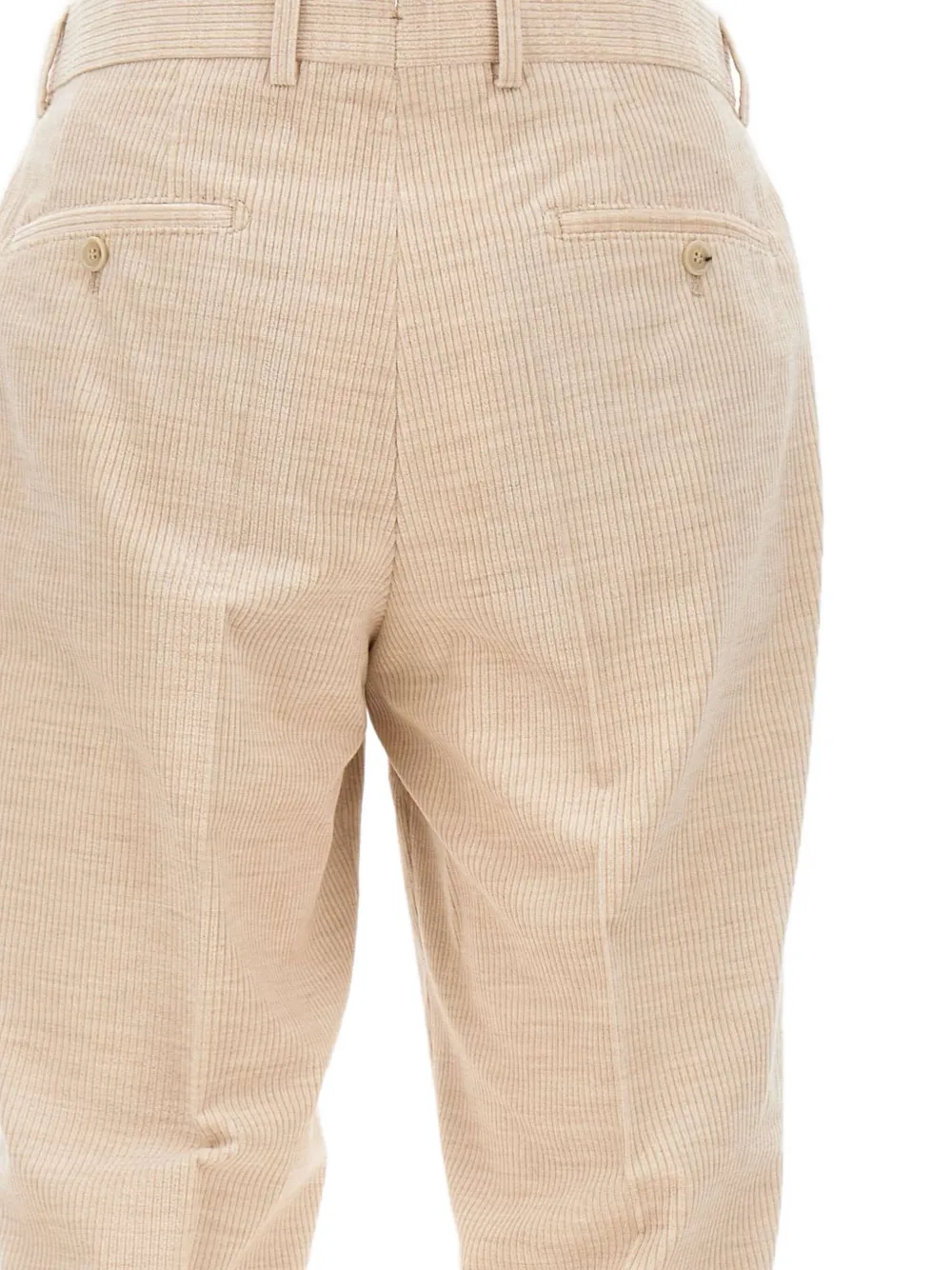 Hugo Boss Pleated Corduroy Trousers In Neutral