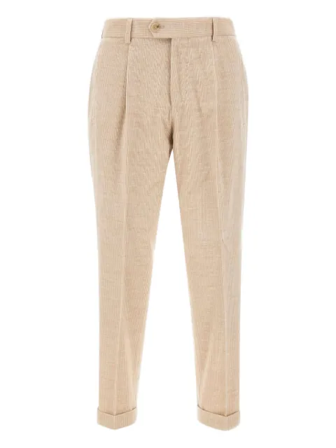 BOSS pleated corduroy trousers