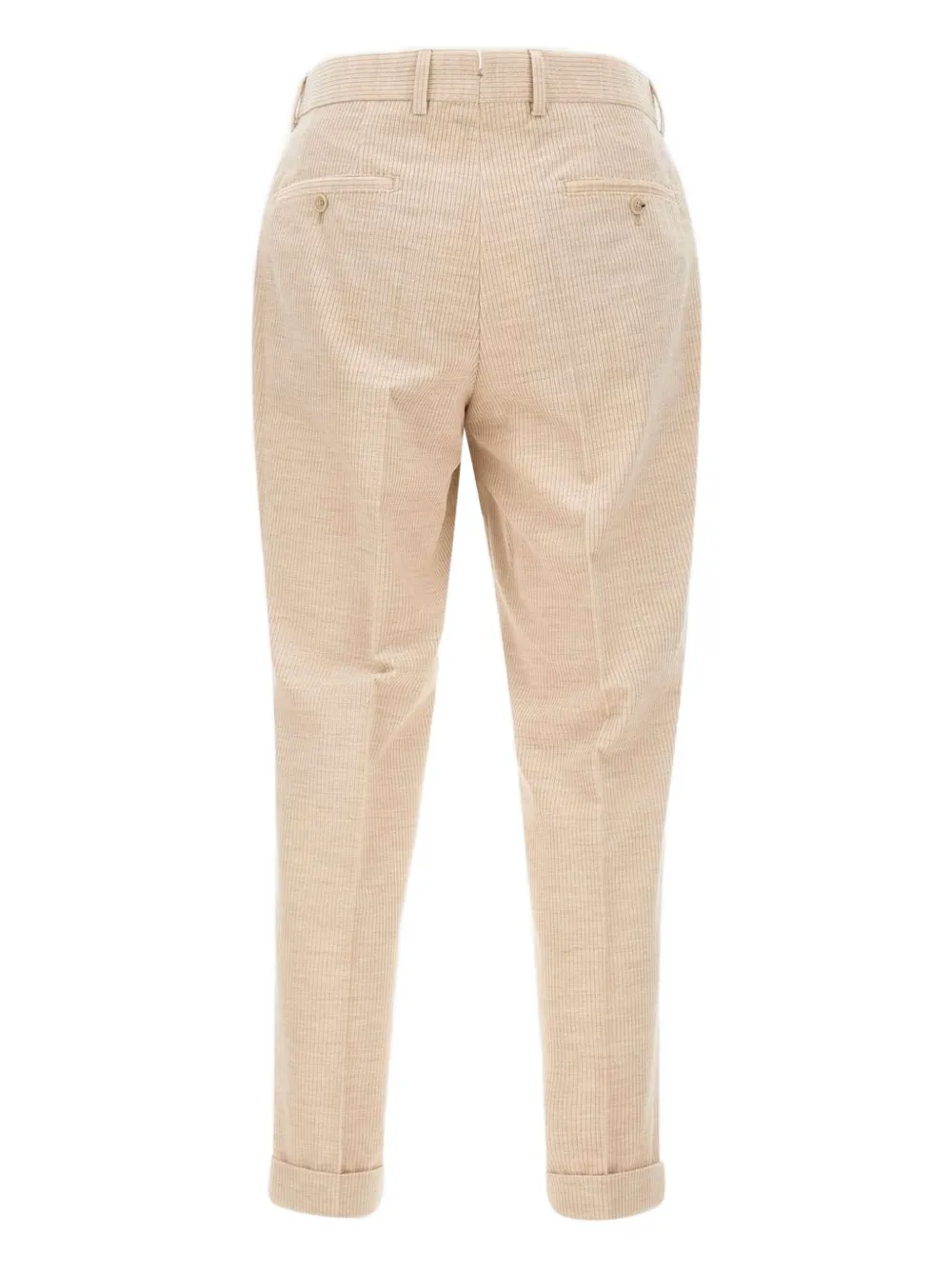BOSS Ribfluwelen plooibroek - Beige