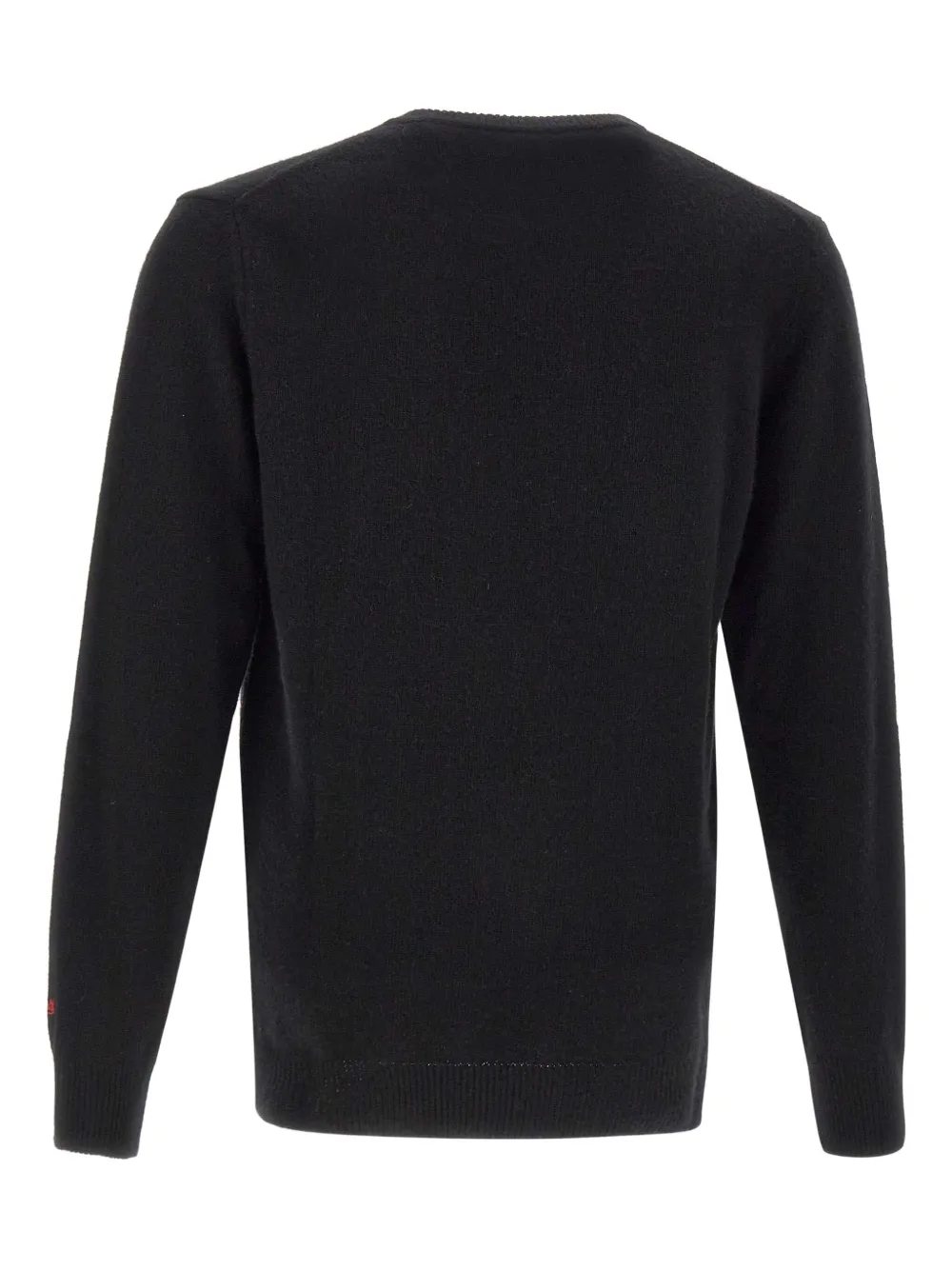 MC2 Saint Barth Trui met ronde hals en geborduurd logo Zwart