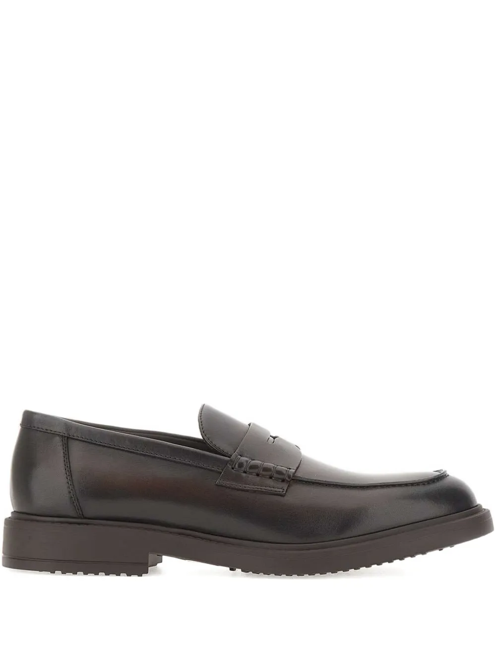 Doucal's carved-vamp stitching loafers | Brown | Image 1