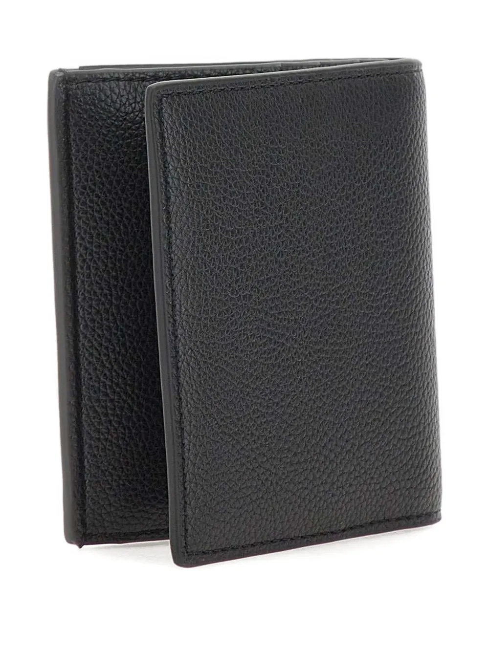 Hugo Boss Ray Flat Embossed Tri-fold Wallet In Black